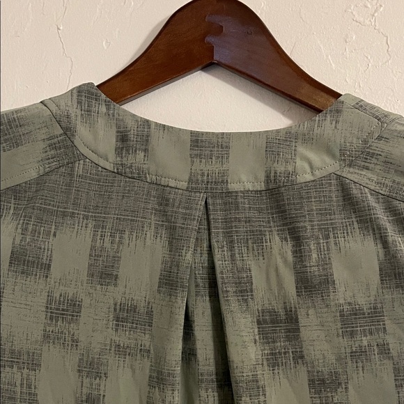 REI CoOp Womens XS Aorai Travel Dress Green Plaid Short Sleeve Drawstring Pocket - Picture 6 of 7